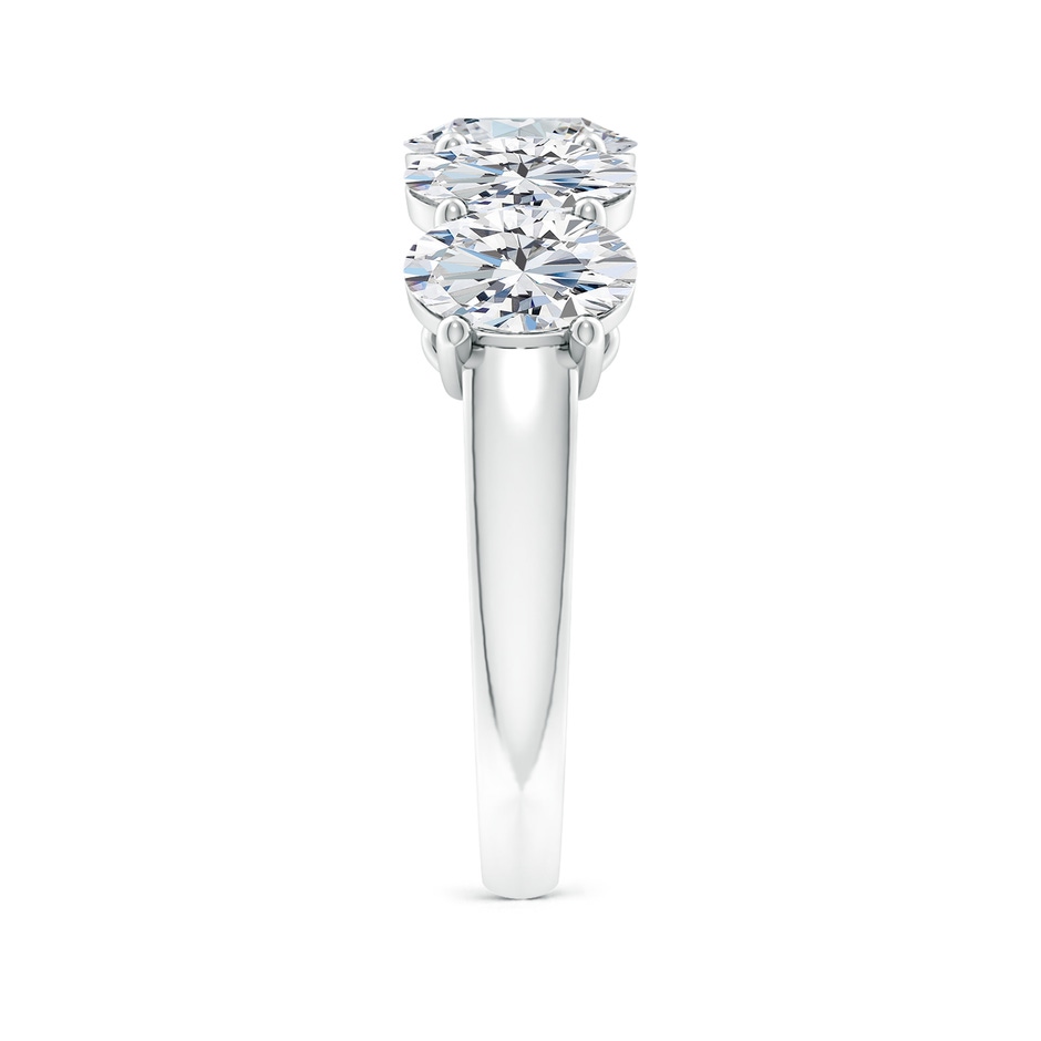 7x5mm FGVS Lab-Grown Prong-Set Oval Diamond Five Stone Wedding Ring in White Gold side 299
