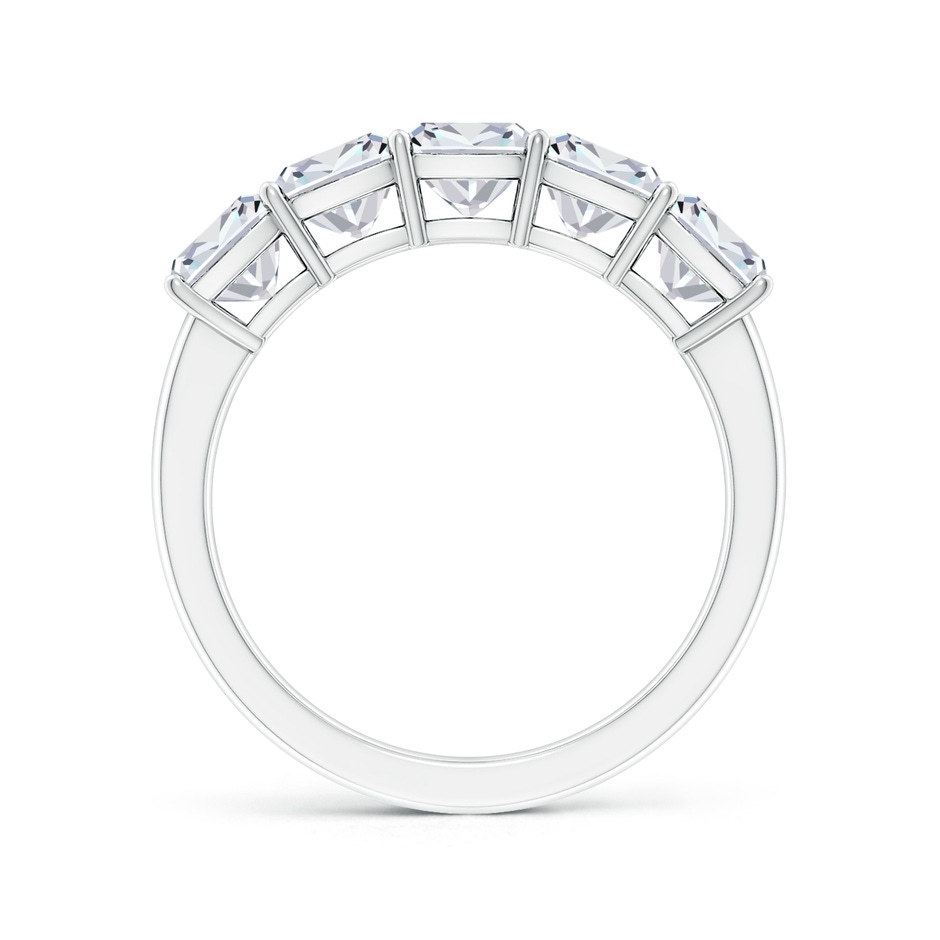 4.5mm FGVS Lab-Grown Prong-Set Cushion Diamond Five Stone Wedding Ring in S999 Silver side 199