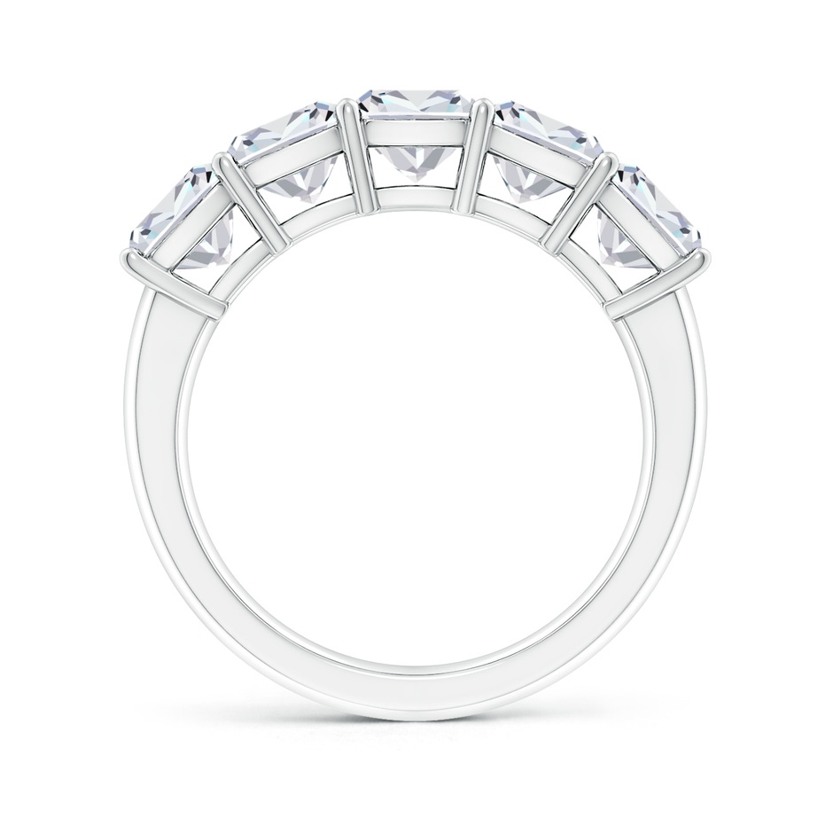 5mm FGVS Lab-Grown Prong-Set Cushion Diamond Five Stone Wedding Ring in P950 Platinum side 199