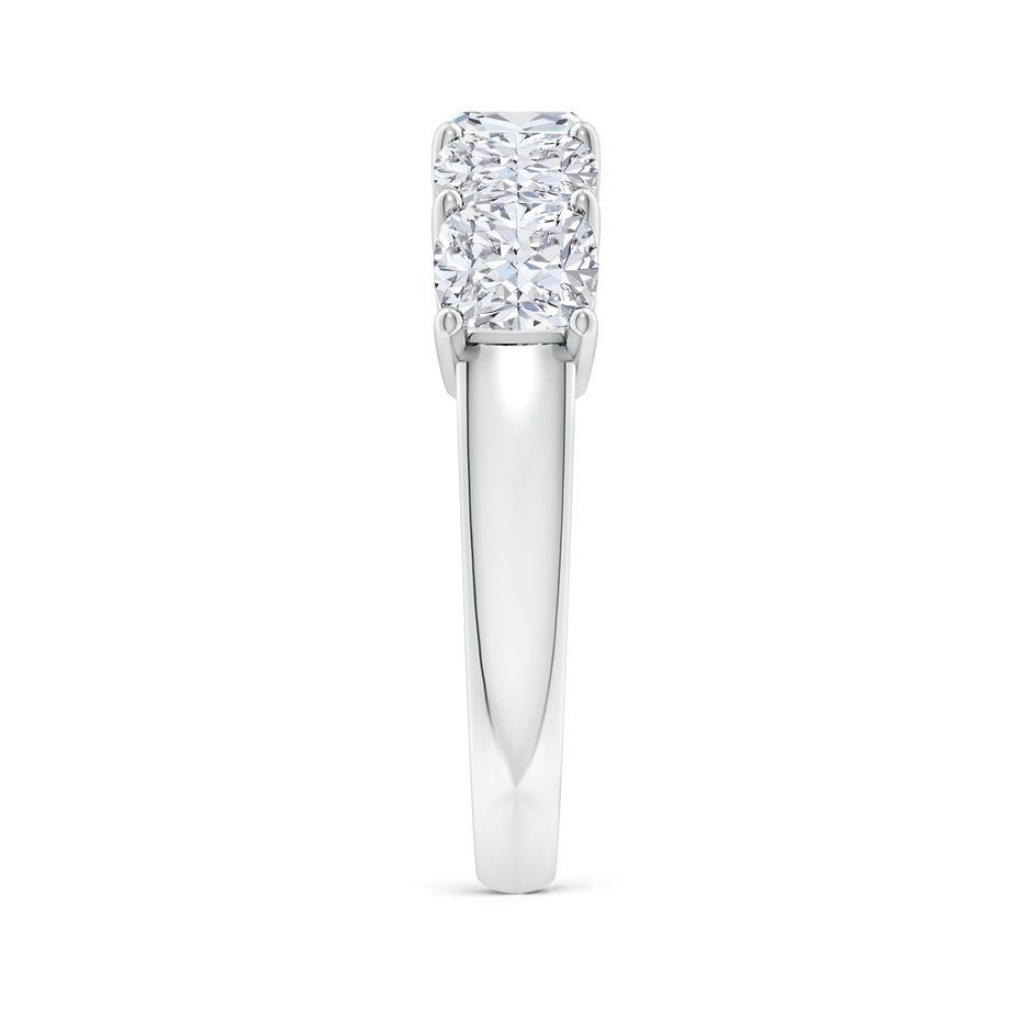 5mm FGVS Lab-Grown Prong-Set Cushion Diamond Five Stone Wedding Ring in P950 Platinum side 299
