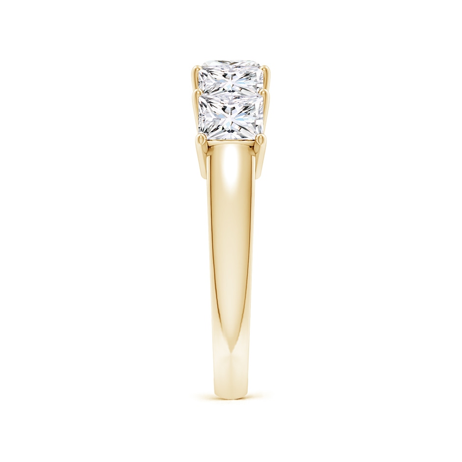 4.5mm FGVS Lab-Grown Prong-Set Princess-Cut Diamond Five Stone Wedding Ring in Yellow Gold side 299