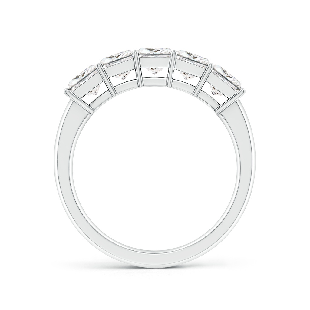 4mm FGVS Lab-Grown Prong-Set Princess-Cut Diamond Five Stone Wedding Ring in 18K White Gold - side 199