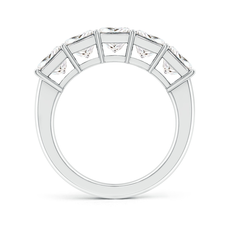 5mm FGVS Lab-Grown Prong-Set Princess-Cut Diamond Five Stone Wedding Ring in P950 Platinum side 199
