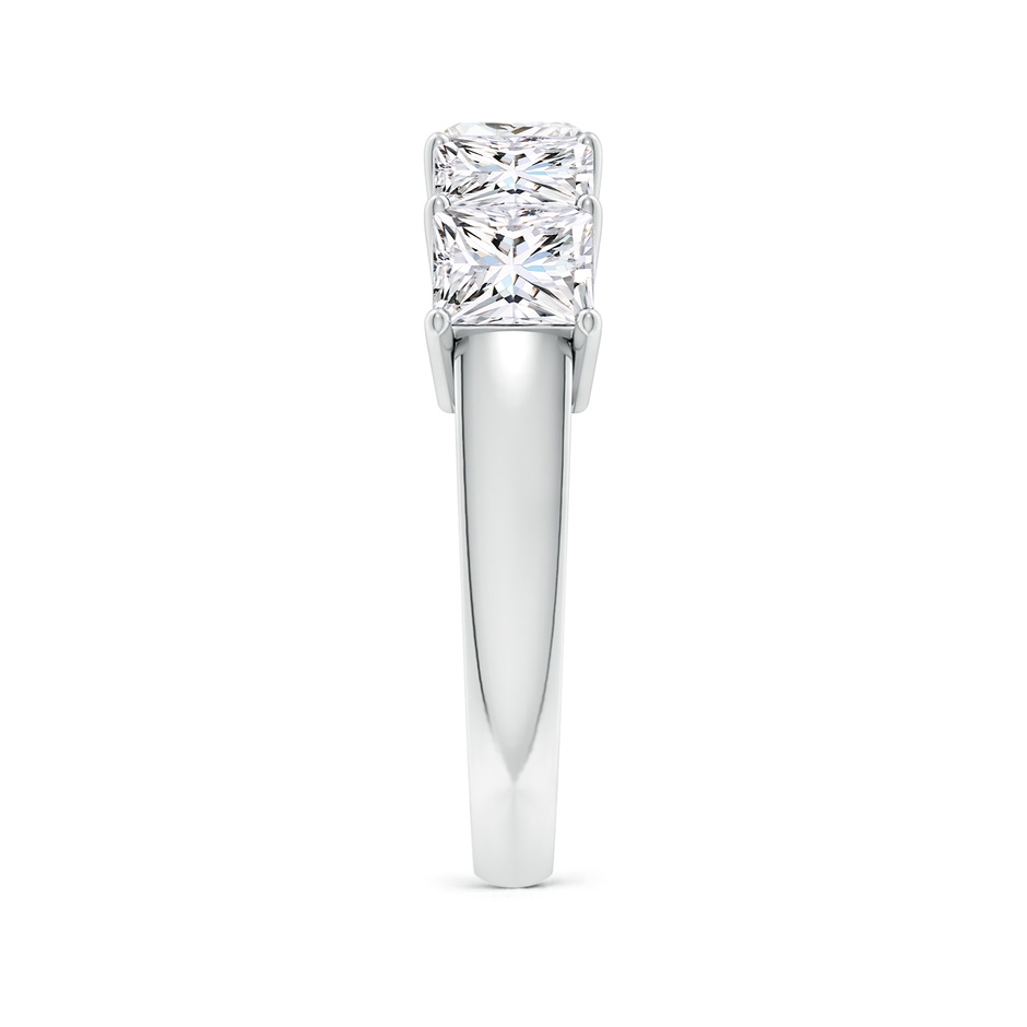 5mm FGVS Lab-Grown Prong-Set Princess-Cut Diamond Five Stone Wedding Ring in P950 Platinum side 299