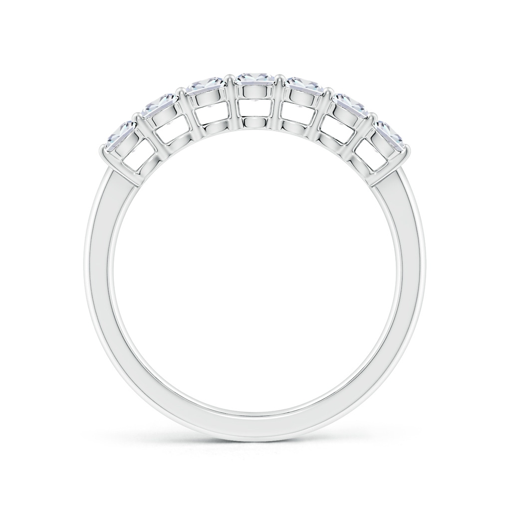 5x3mm FGVS Lab-Grown Prong-Set Cushion Rectangular Diamond Seven Stone Wedding Ring in S999 Silver - side 199