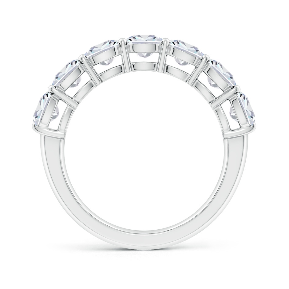 6.5x4.5mm FGVS Lab-Grown Prong-Set Cushion Rectangular Diamond Seven Stone Wedding Ring in P950 Platinum side 199