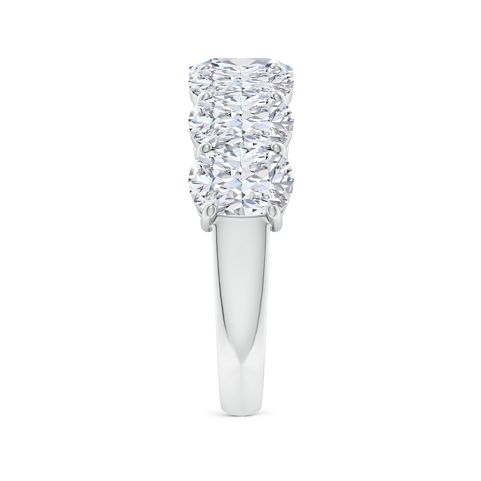 6.5x4.5mm FGVS Lab-Grown Prong-Set Cushion Rectangular Diamond Seven Stone Wedding Ring in P950 Platinum side 299