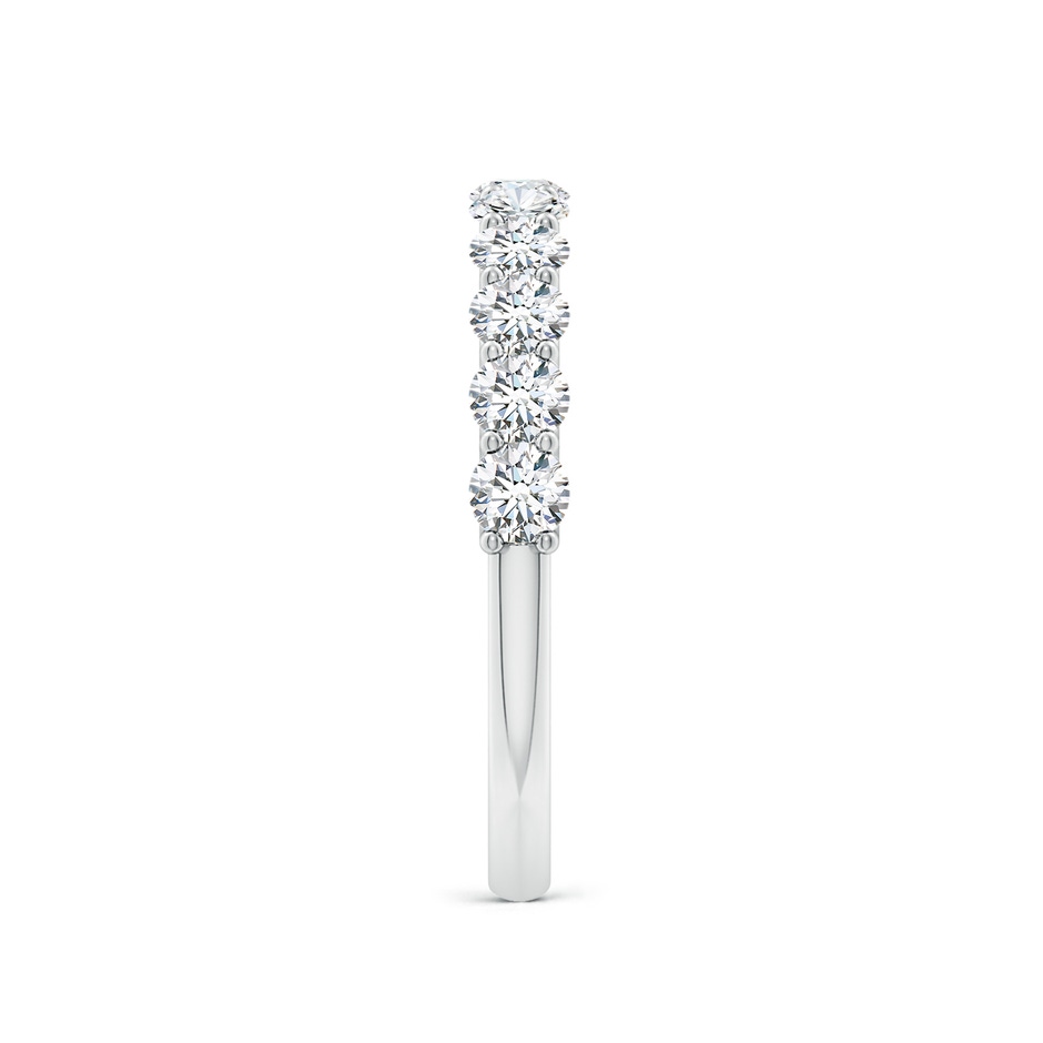 2.7mm FGVS Lab-Grown Shared Prong-Set Round Diamond Half Eternity Wedding Ring in P950 Platinum side 299