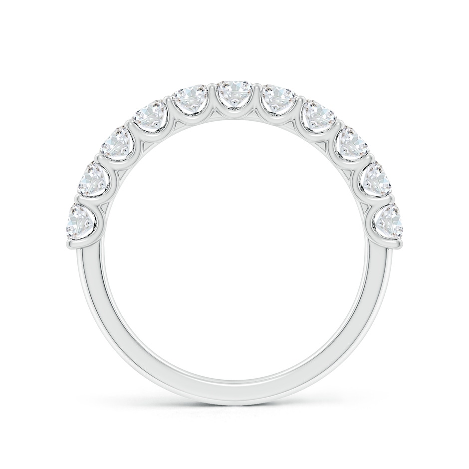 2.7mm FGVS Lab-Grown Shared Prong-Set Round Diamond Half Eternity Wedding Ring in S999 Silver side 199