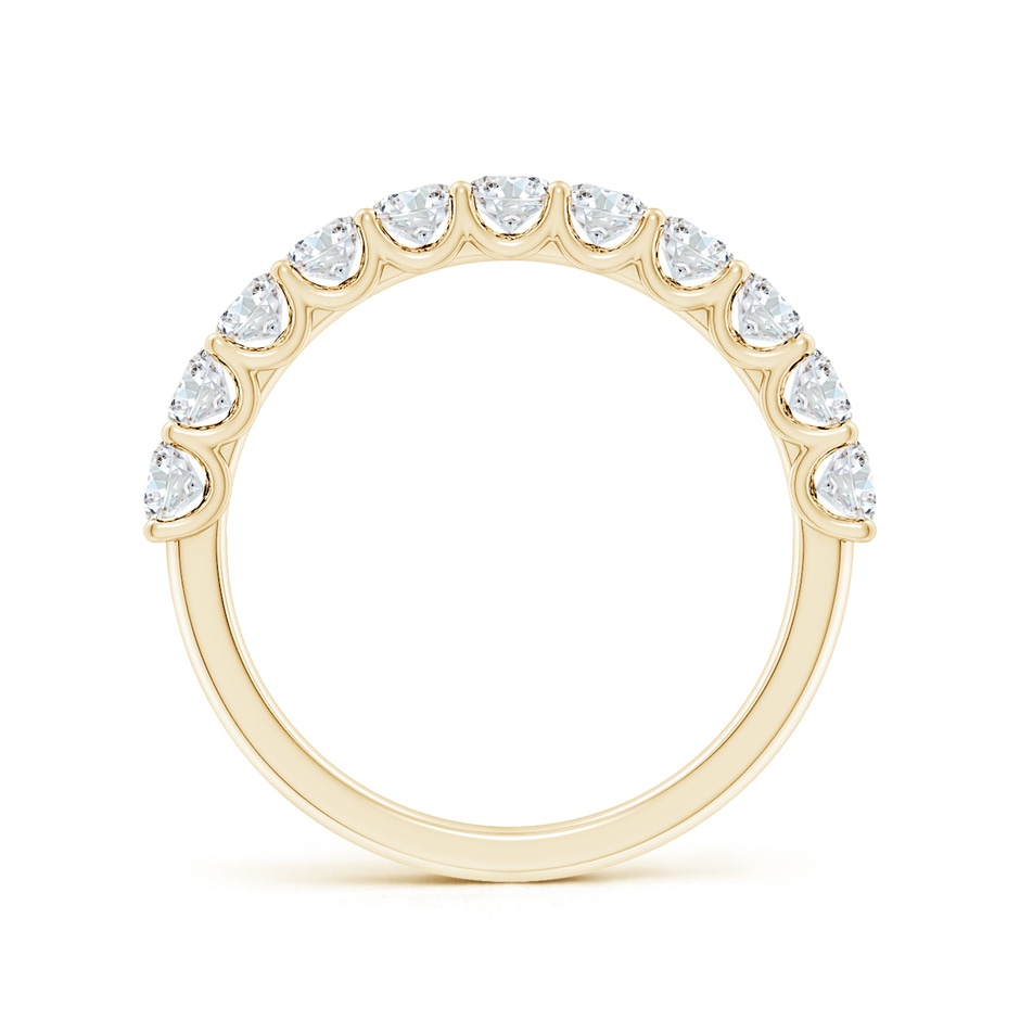 2.7mm FGVS Lab-Grown Shared Prong-Set Round Diamond Half Eternity Wedding Ring in Yellow Gold side 199