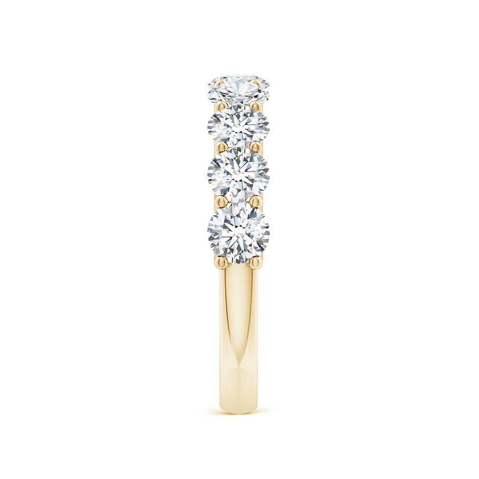 3.75mm FGVS Lab-Grown Shared Prong-Set Round Diamond Half Eternity Wedding Ring in Yellow Gold side 299