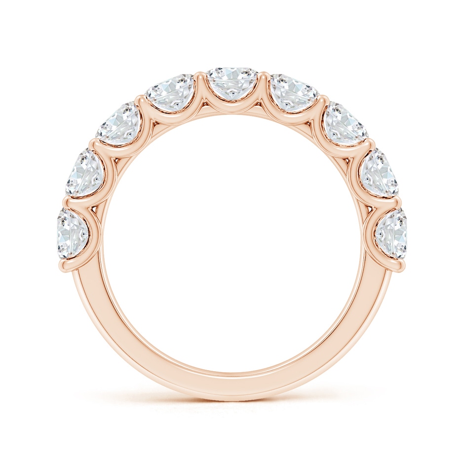 4mm FGVS Lab-Grown Shared Prong-Set Round Diamond Half Eternity Wedding Ring in 18K Rose Gold side 199
