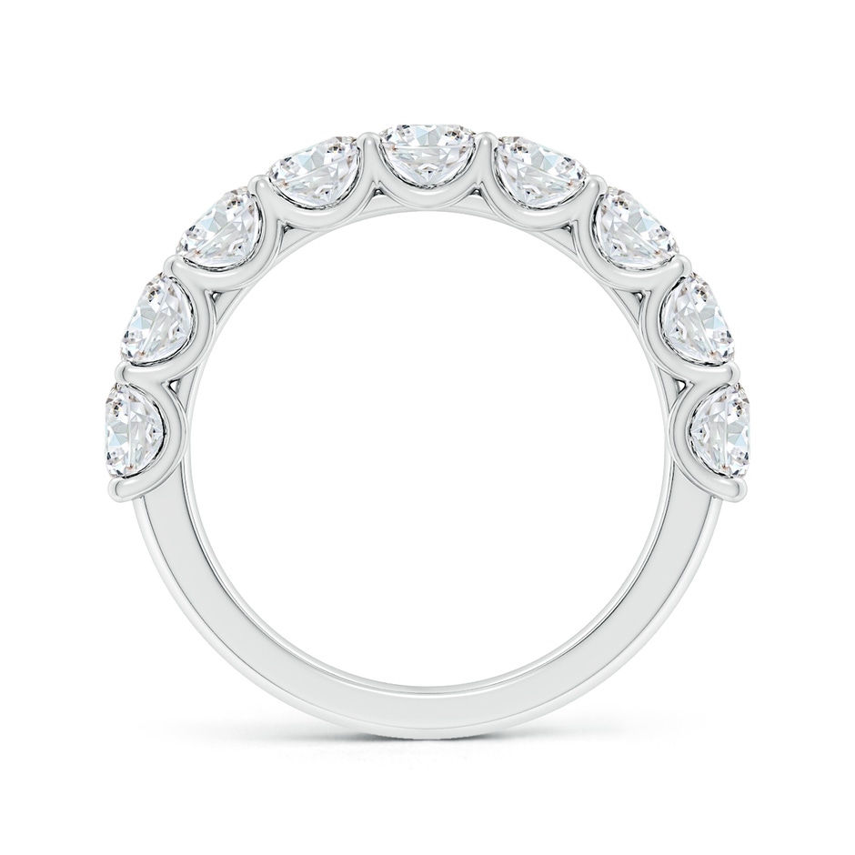 4mm FGVS Lab-Grown Shared Prong-Set Round Diamond Half Eternity Wedding Ring in White Gold side 199