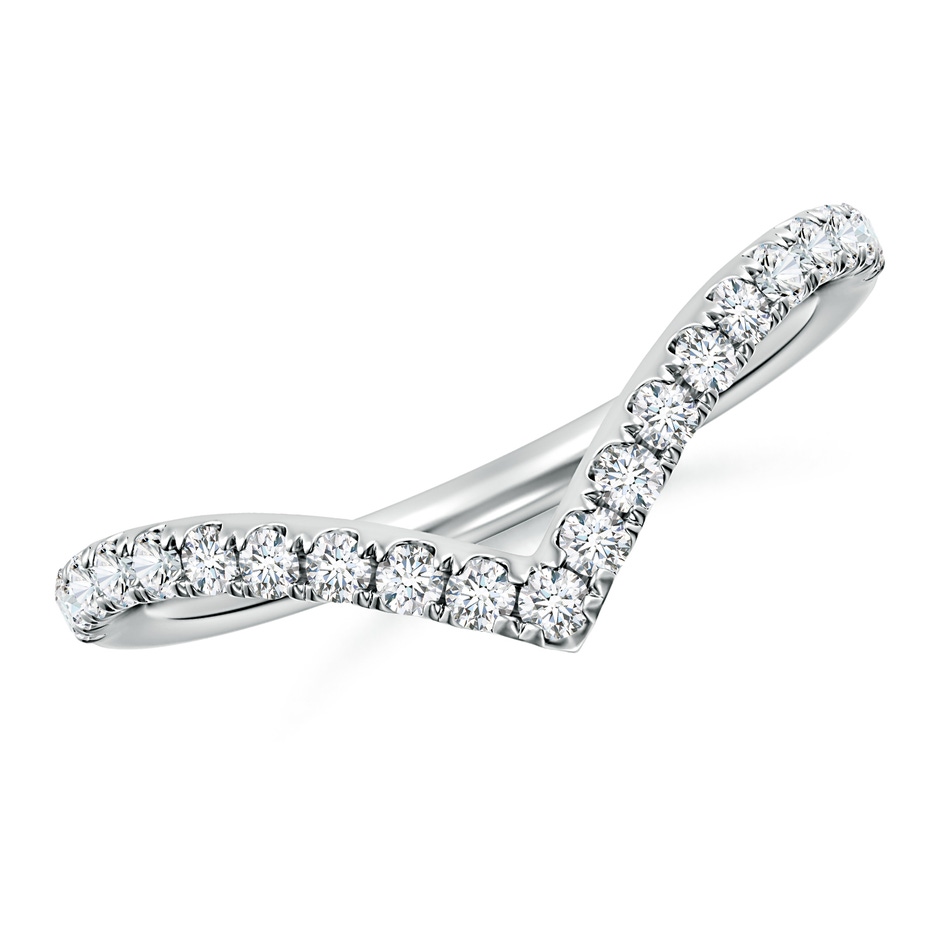 1.5mm FGVS Lab-Grown Diamond V-Shaped Contoured Wedding Ring in White Gold 