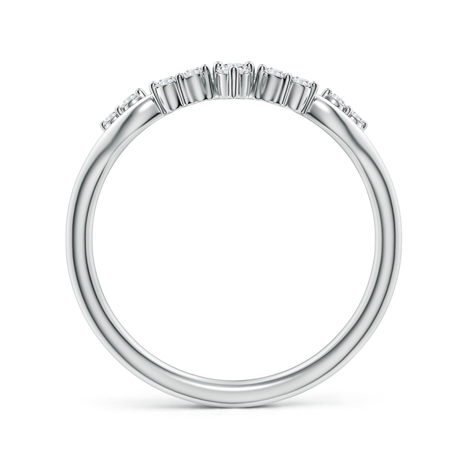 2.1mm FGVS Prong-Set Round Lab-Grown Diamond Crown Wedding Ring in 18K White Gold side 199