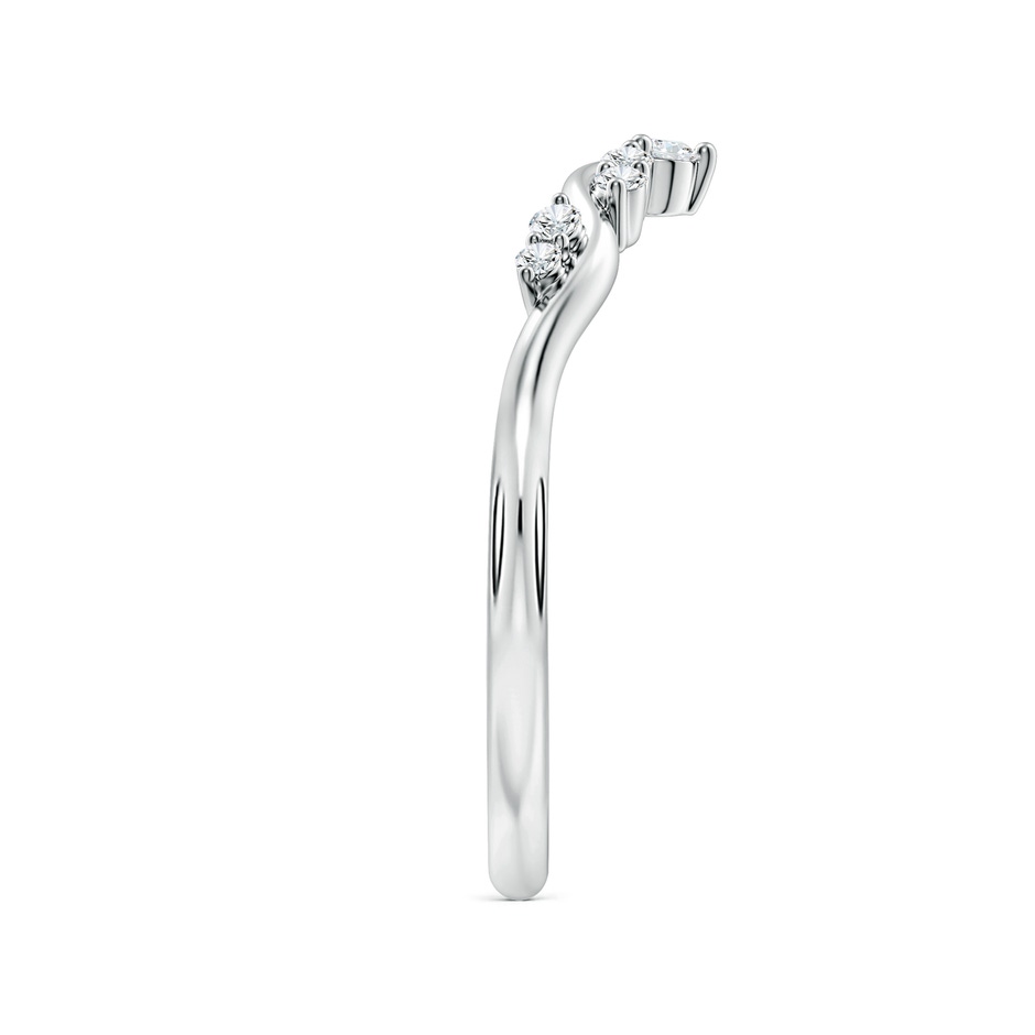 2.1mm FGVS Prong-Set Round Lab-Grown Diamond Crown Wedding Ring in 18K White Gold side 299