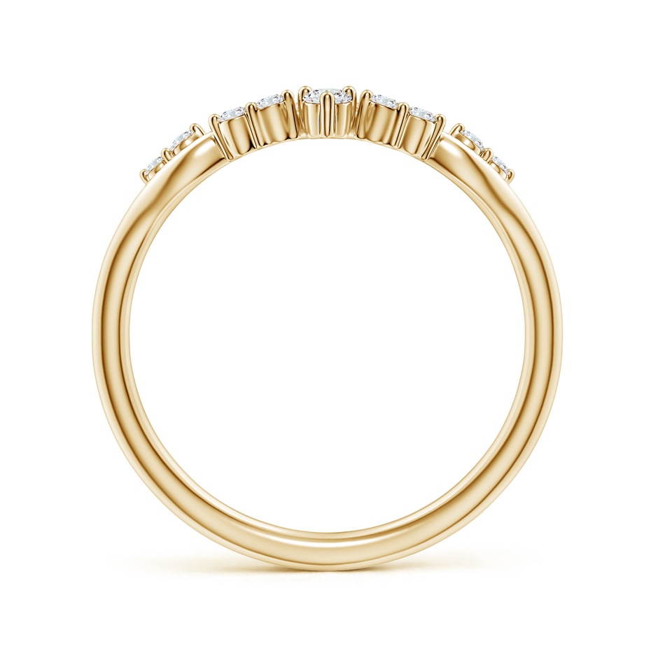 2.1mm FGVS Prong-Set Round Lab-Grown Diamond Crown Wedding Ring in 18K Yellow Gold side 199