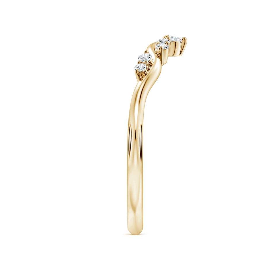 2.1mm FGVS Prong-Set Round Lab-Grown Diamond Crown Wedding Ring in 18K Yellow Gold side 299