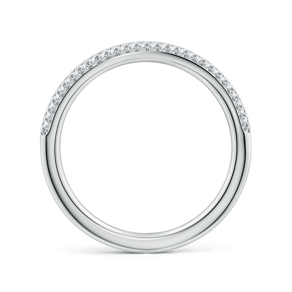 1mm FGVS Lab-Grown Diamond Curved Stackable Wedding Ring in 18K White Gold side 199