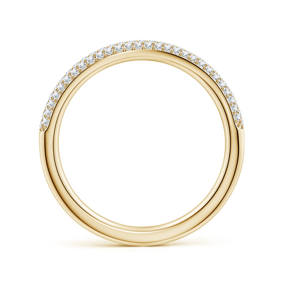 1mm FGVS Lab-Grown Diamond Curved Stackable Wedding Ring in Yellow Gold side 199