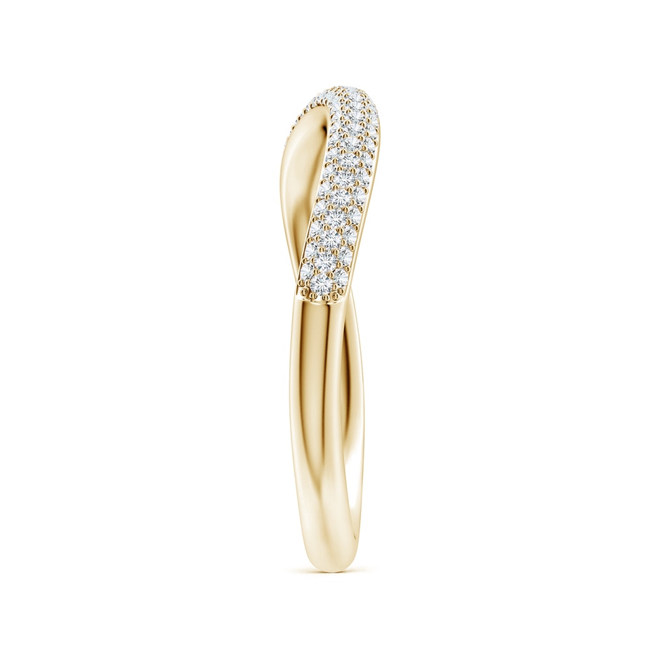 1mm FGVS Lab-Grown Diamond Curved Stackable Wedding Ring in Yellow Gold side 299