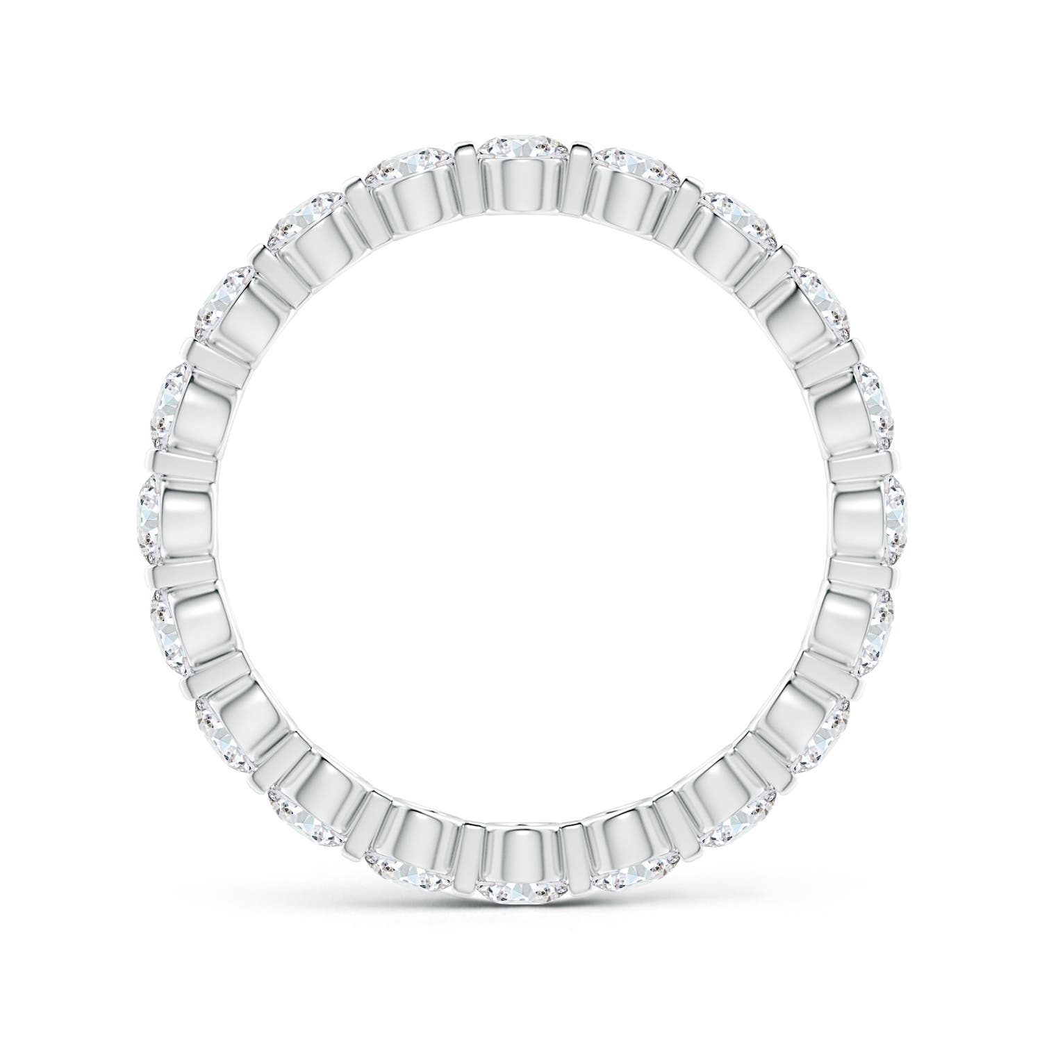 2.4mm FGVS Lab-Grown Prong-Set Diamond Eternity Stackable Ring in 50 18K White Gold