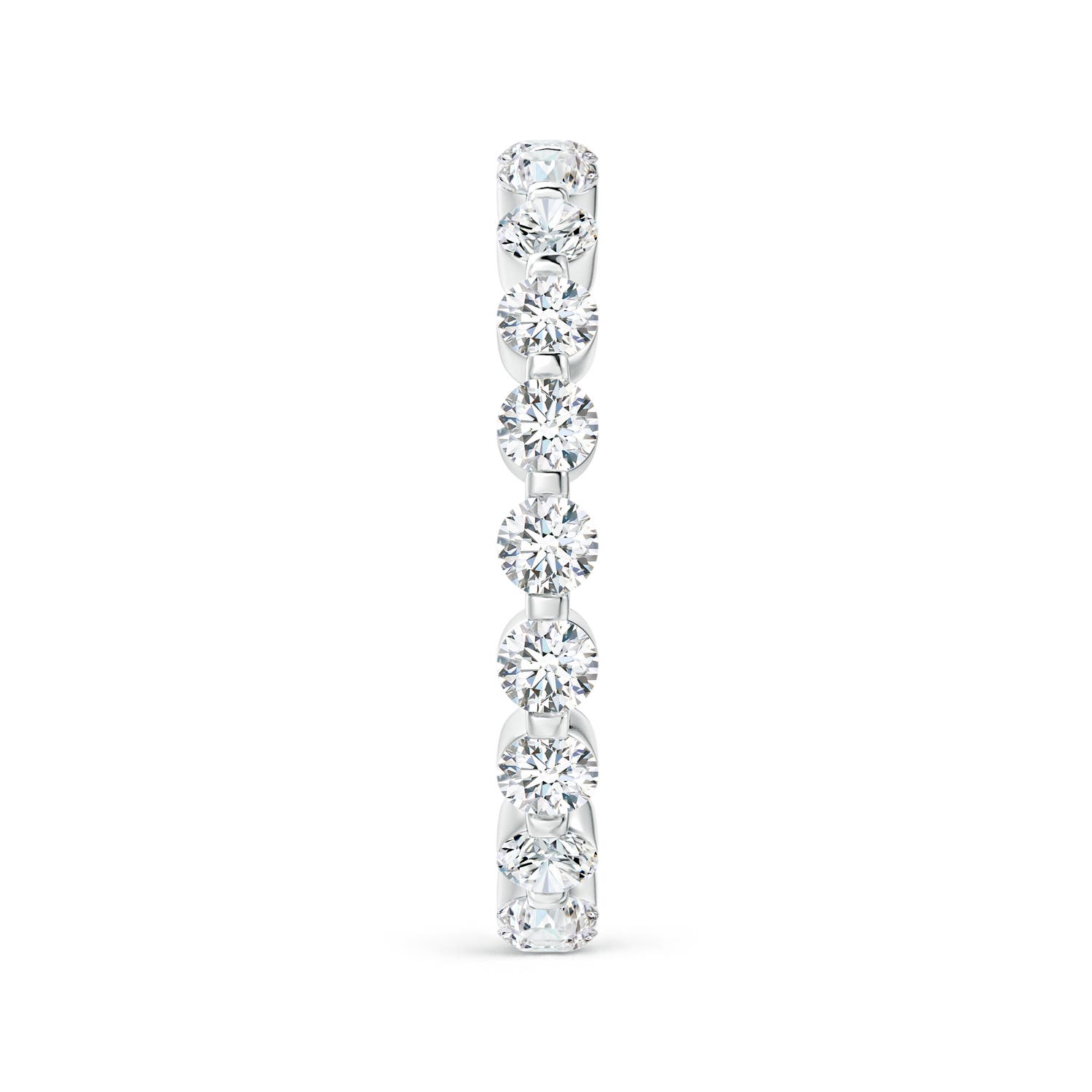 2.4mm FGVS Lab-Grown Prong-Set Diamond Eternity Stackable Ring in 60 White Gold - side 3