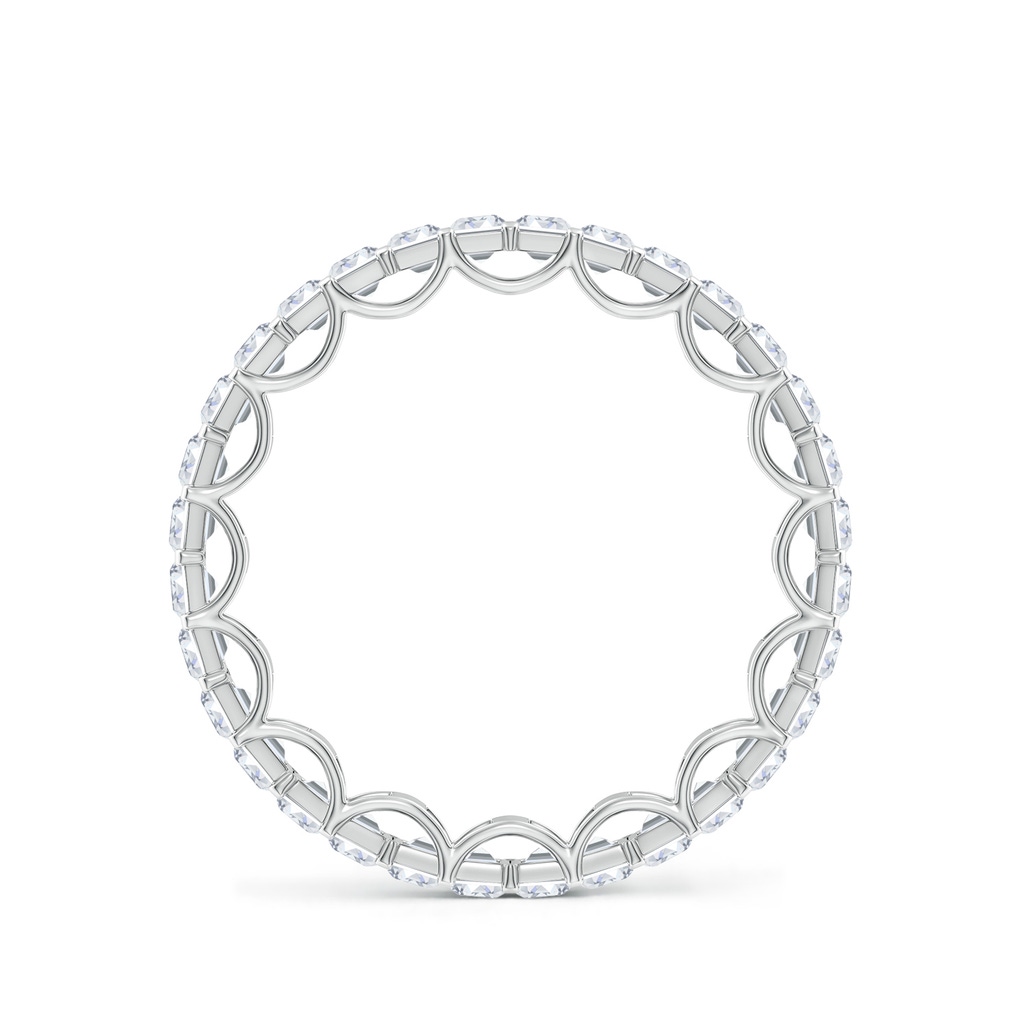 3x2mm FGVS Lab-Grown Prong-Set Emerald-Cut Diamond Eternity Wedding Ring in 55 P950 Platinum - side 199