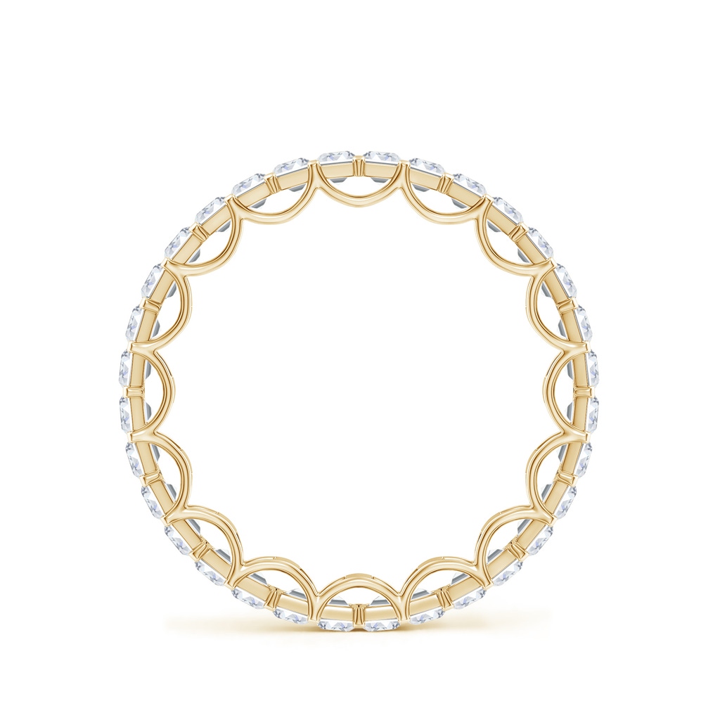 3x2mm FGVS Lab-Grown Prong-Set Emerald-Cut Diamond Eternity Wedding Ring in 65 Yellow Gold - side 199