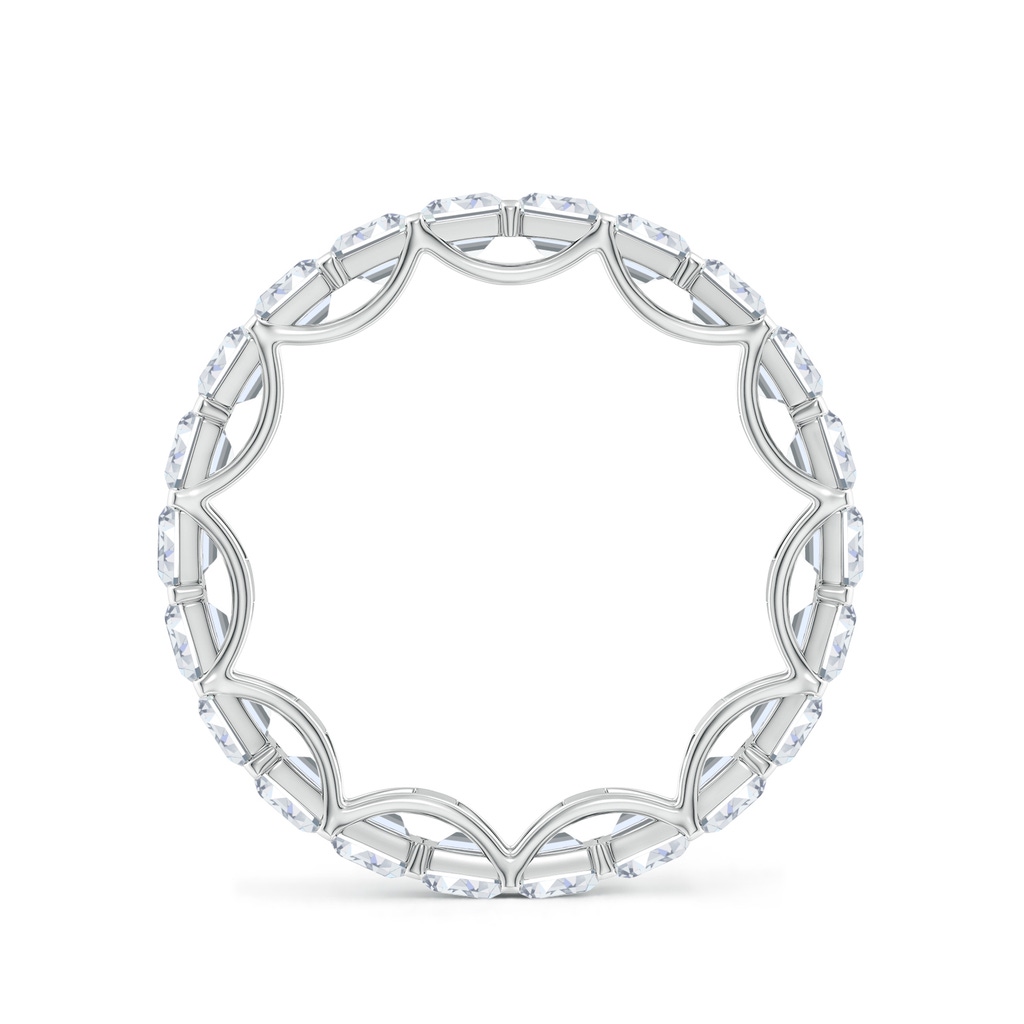4x3mm FGVS Lab-Grown Prong-Set Emerald-Cut Diamond Eternity Wedding Ring in 55 White Gold - side 199