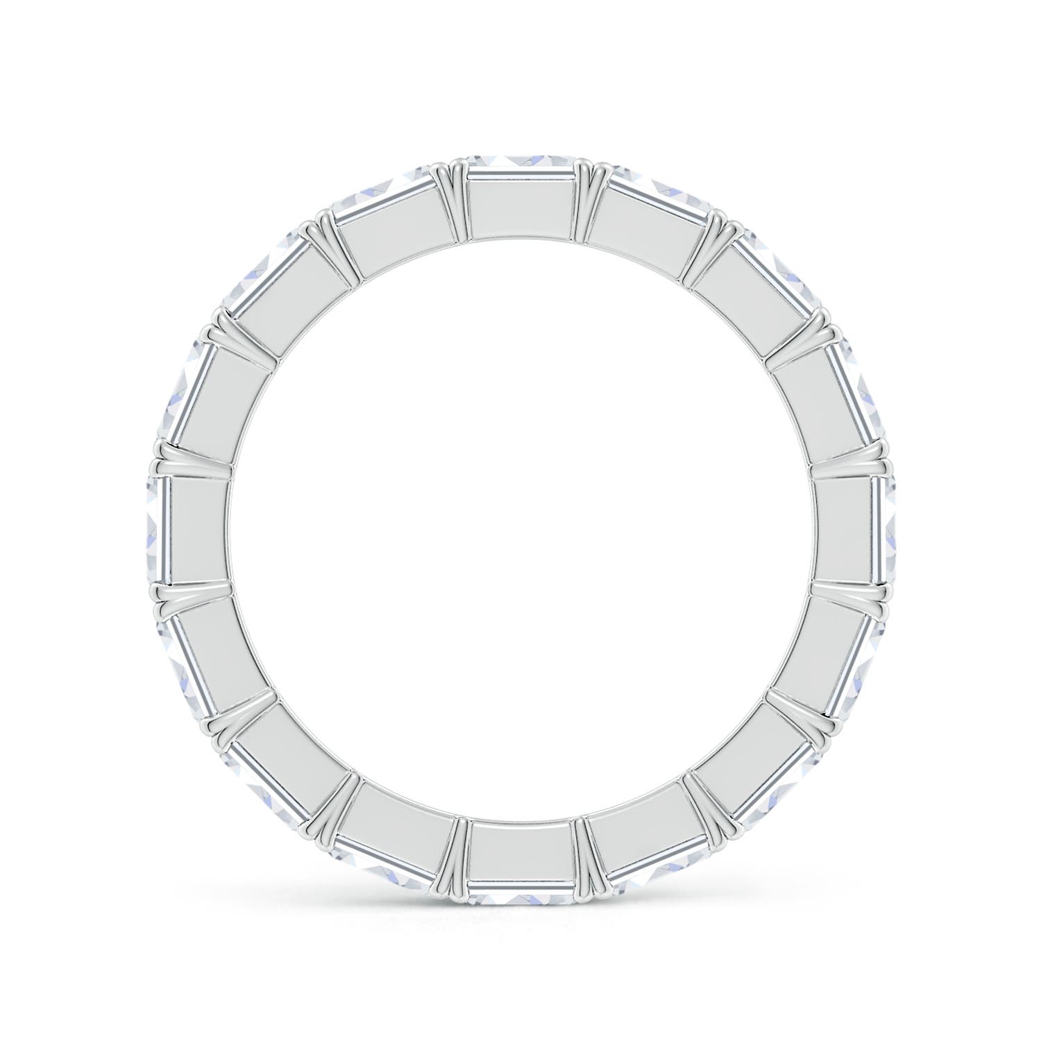 4x3mm FGVS Lab-Grown East-West Emerald-Cut Diamond Eternity Wedding Band in 60 P950 Platinum - side 3