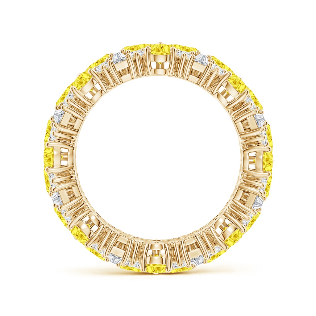 4x3mm Labgrown Aurora Nature Inspired Lab-Grown Yellow and White Diamond Eternity Ring in 55 18K Yellow Gold - side 199