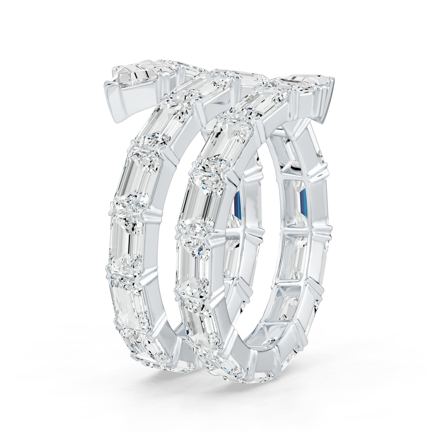 4.5x3mm FGVS The Davis Standard Snake Coil Lab-Grown Diamond Ring in 65 White Gold - side 7