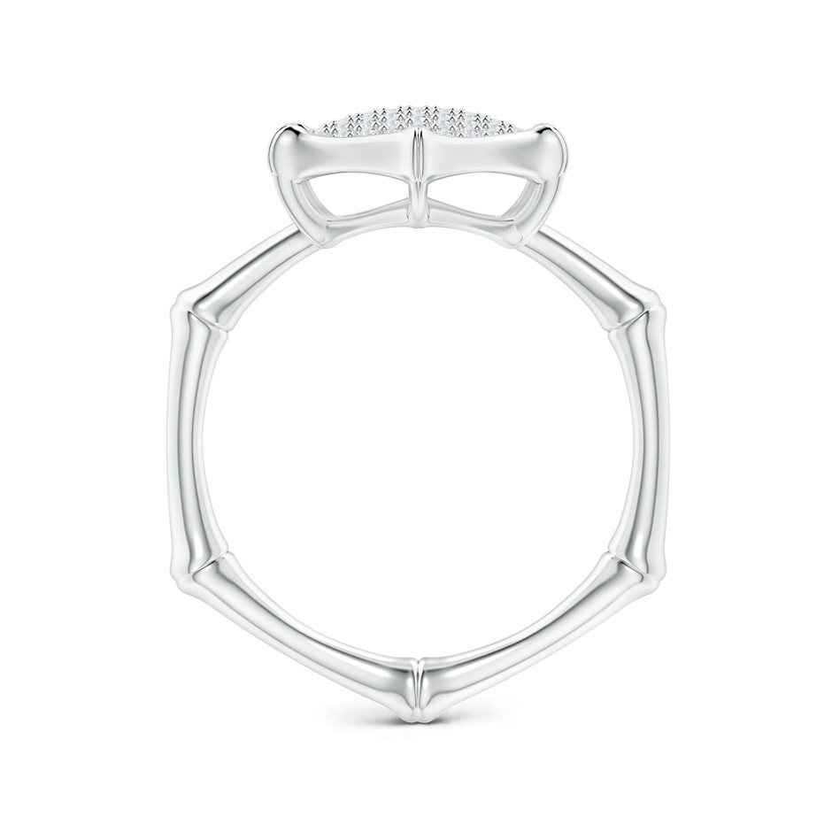 1mm IJI1I2 Natori x Angara Hexagonal Indochine Bamboo Pave Set Diamond Ring in White Gold side 1