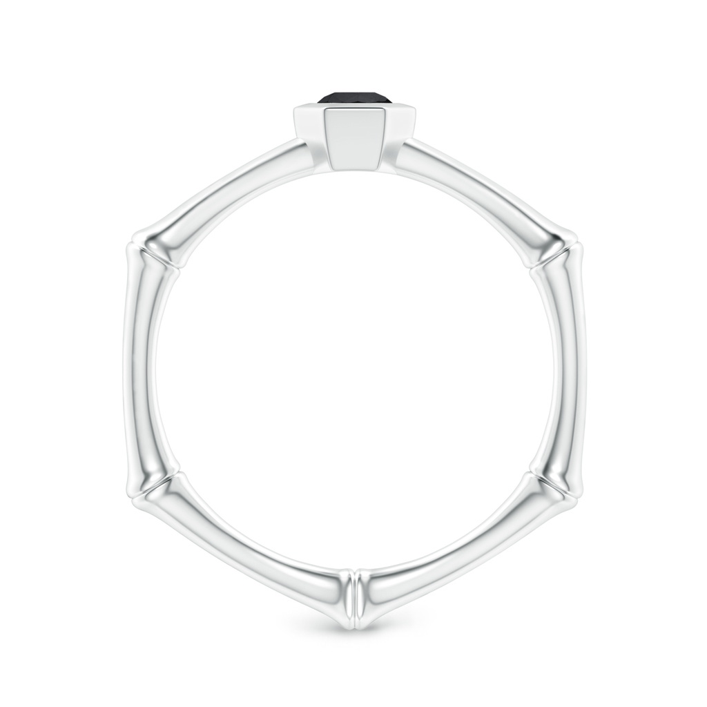 3mm AA Natori x Angara Enhanced Black Diamond Indochine Bamboo Ring in White Gold - side 199
