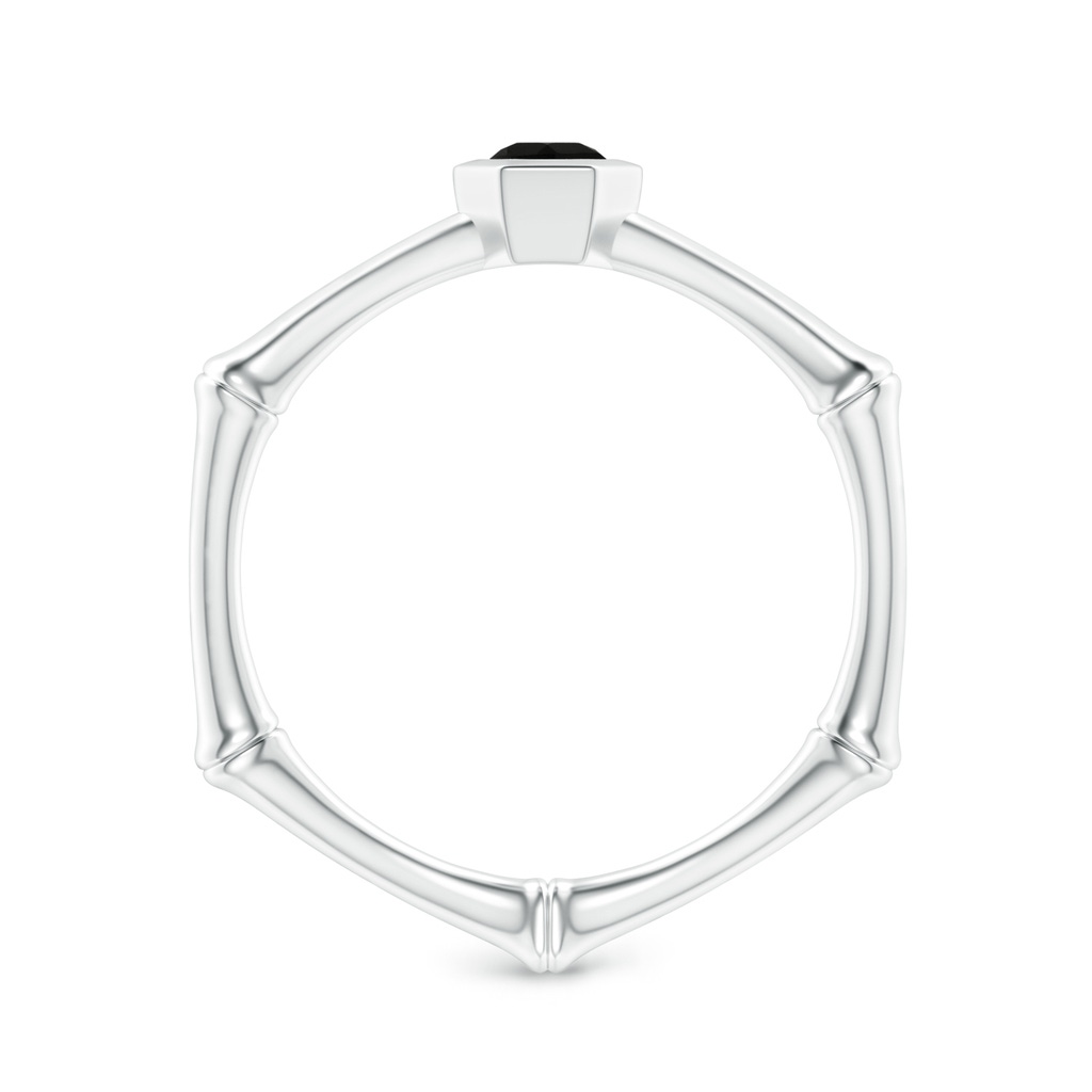 3mm AAA Natori x Angara Black Onyx Indochine Bamboo Ring in S999 Silver - side 199