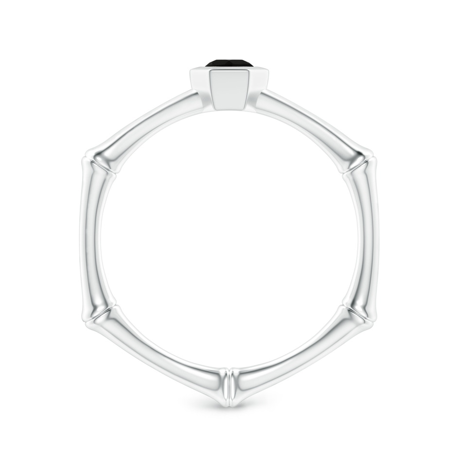 3mm AAA Natori x Angara Black Onyx Indochine Bamboo Ring in S999 Silver side 199
