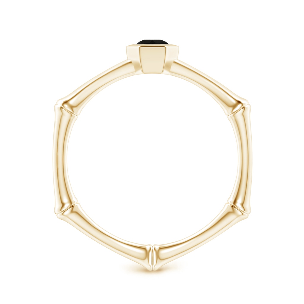 3mm AAA Natori x Angara Black Onyx Indochine Bamboo Ring in Yellow Gold - side 199
