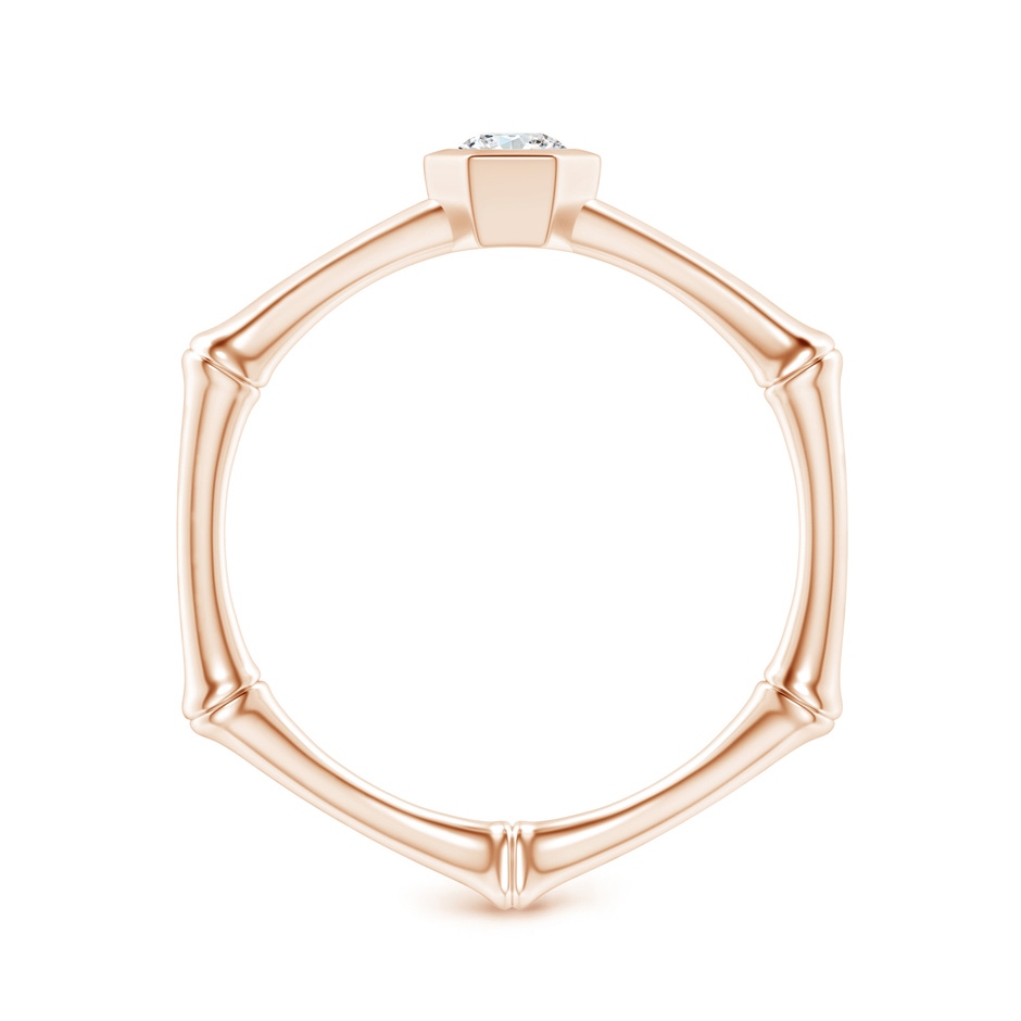 3.2mm IJI1I2 Natori x Angara Diamond Indochine Bamboo Ring in Rose Gold side 1