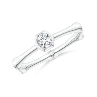 3.2mm IJI1I2 Natori x Angara Diamond Indochine Bamboo Ring in White Gold