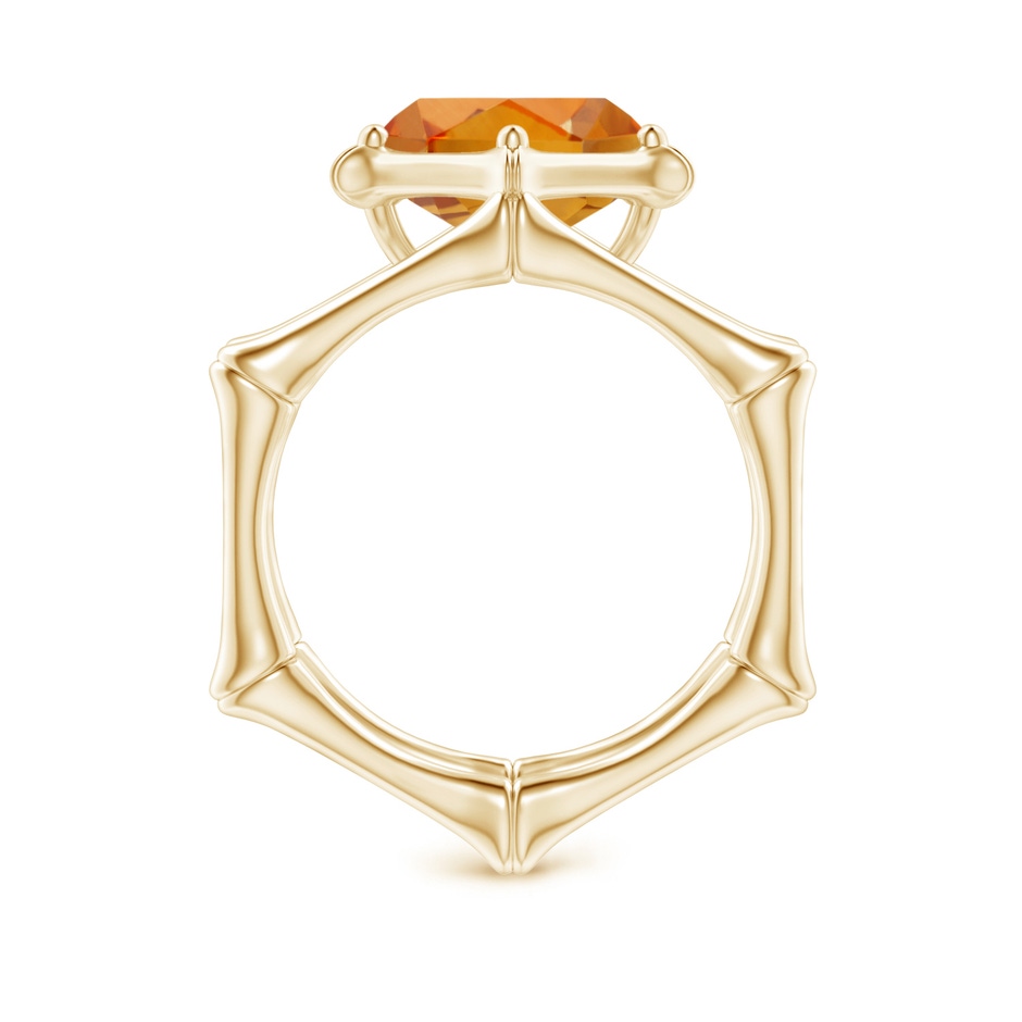 10mm AAA Natori x Angara Citrine Indochine Bamboo Cocktail Ring in Yellow Gold side 1