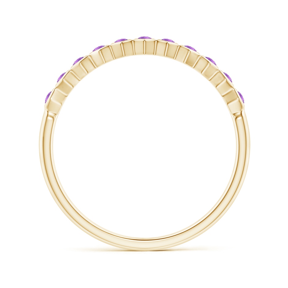 1.5mm AAA Natori x Angara Hexagonal Band with Bezel-Set Amethysts in Yellow Gold side 1