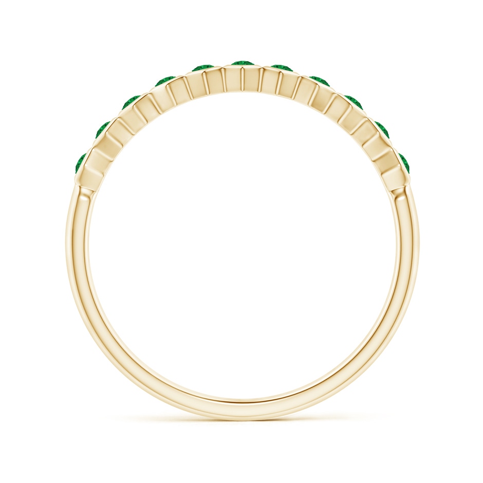 1.5mm AAA Natori x Angara Hexagonal Band with Bezel-Set Emeralds in Yellow Gold side 1