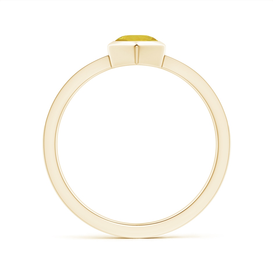 5mm AAA Natori x Angara Hexagonal Bezel-Set Yellow Sapphire and Diamond Ring in Yellow Gold side 1