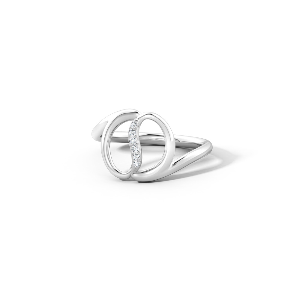 1.2mm HSI2 Natori x Angara Yin-Yang Diamond Shangri-La Bypass Ring in White Gold lifestyle