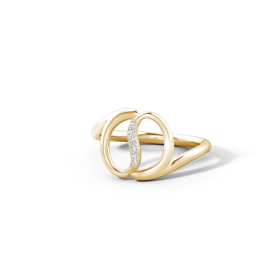 1.2mm HSI2 Natori x Angara Yin-Yang Diamond Shangri-La Bypass Ring in Yellow Gold lifestyle