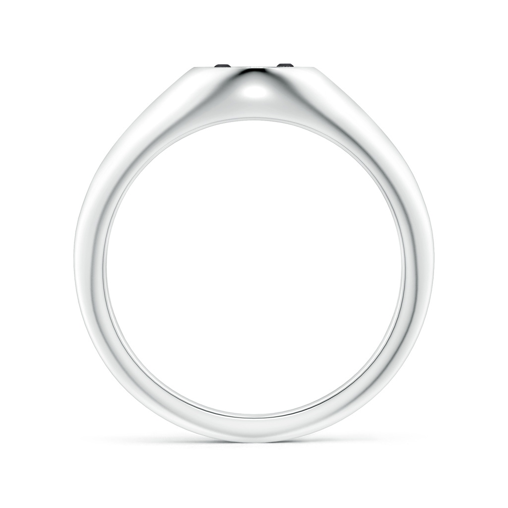 1.2mm AA Natori x Angara Yin-Yang Black & White Diamond Shangri-La Signet Ring in White Gold Side-1