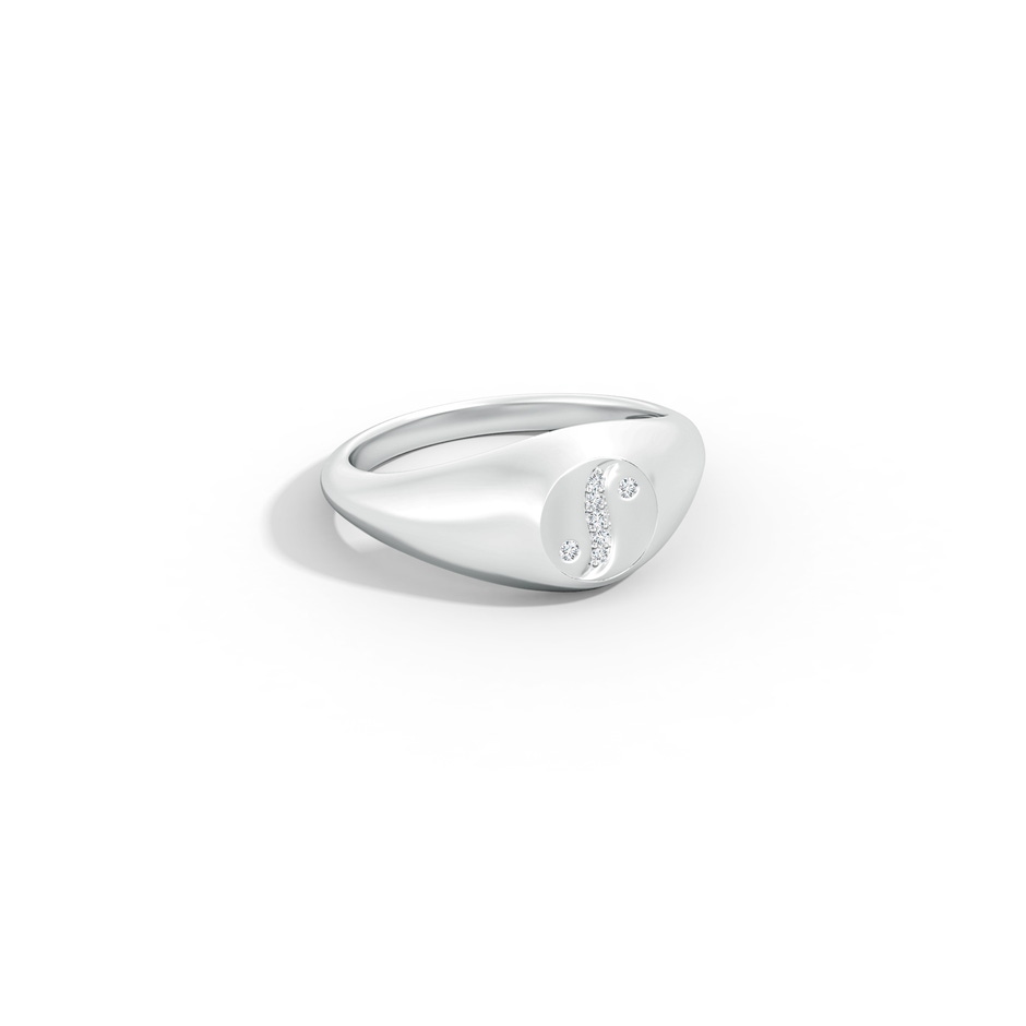 1.2mm HSI2 Natori x Angara Yin-Yang Diamond Shangri-La Signet Ring in White Gold lifestyle