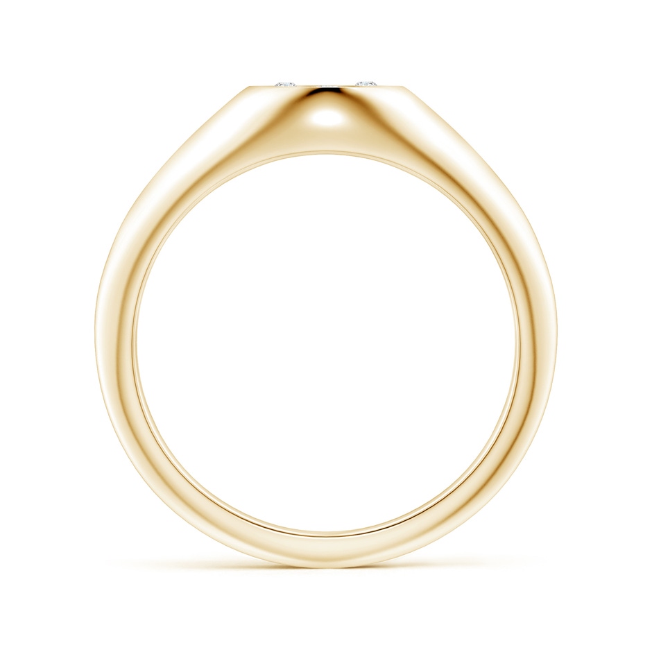 1.2mm HSI2 Natori x Angara Yin-Yang Diamond Shangri-La Signet Ring in Yellow Gold side-1