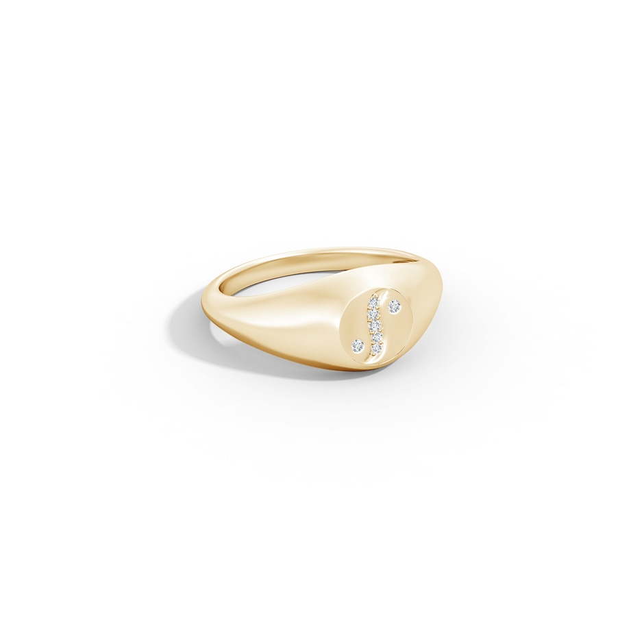 1.2mm HSI2 Natori x Angara Yin-Yang Diamond Shangri-La Signet Ring in Yellow Gold lifestyle